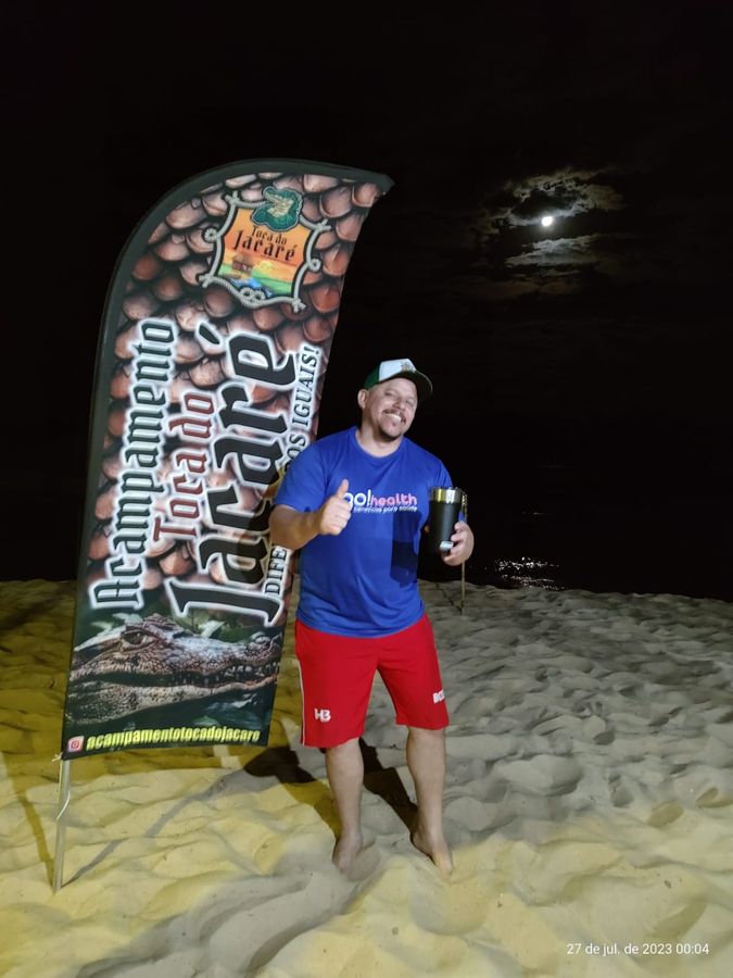 Noite no acampamento — acampamento Toca do Jacaré, Rio Araguaia